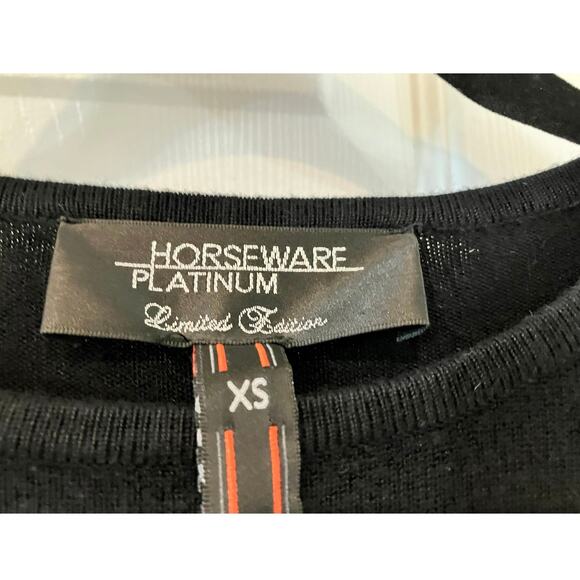 Horseware AA Platinum Ladies Sina Equestrian Viscose Sweater Black Red Size XS - Picture 2 of 9